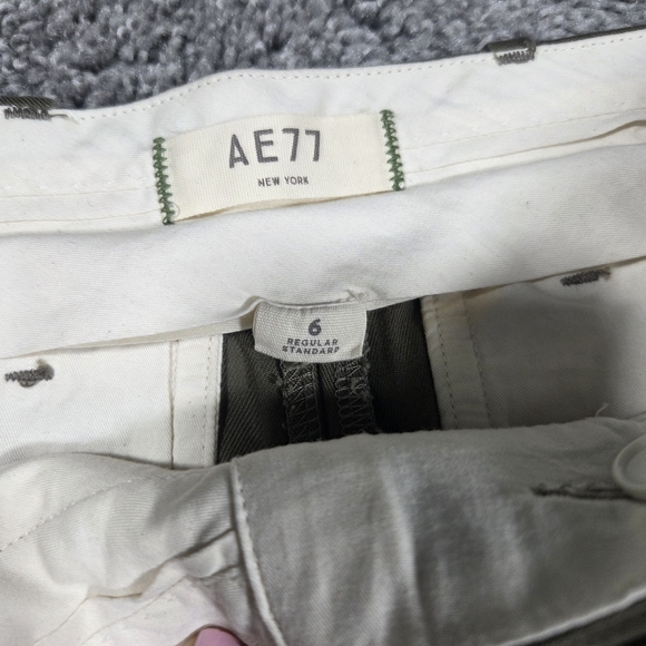 AE77 Premium Pleated Trouser Pants High-Rise Olive Green Size 6 NWOT - Picture 4 of 11